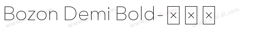 Bozon Demi Bold字体转换